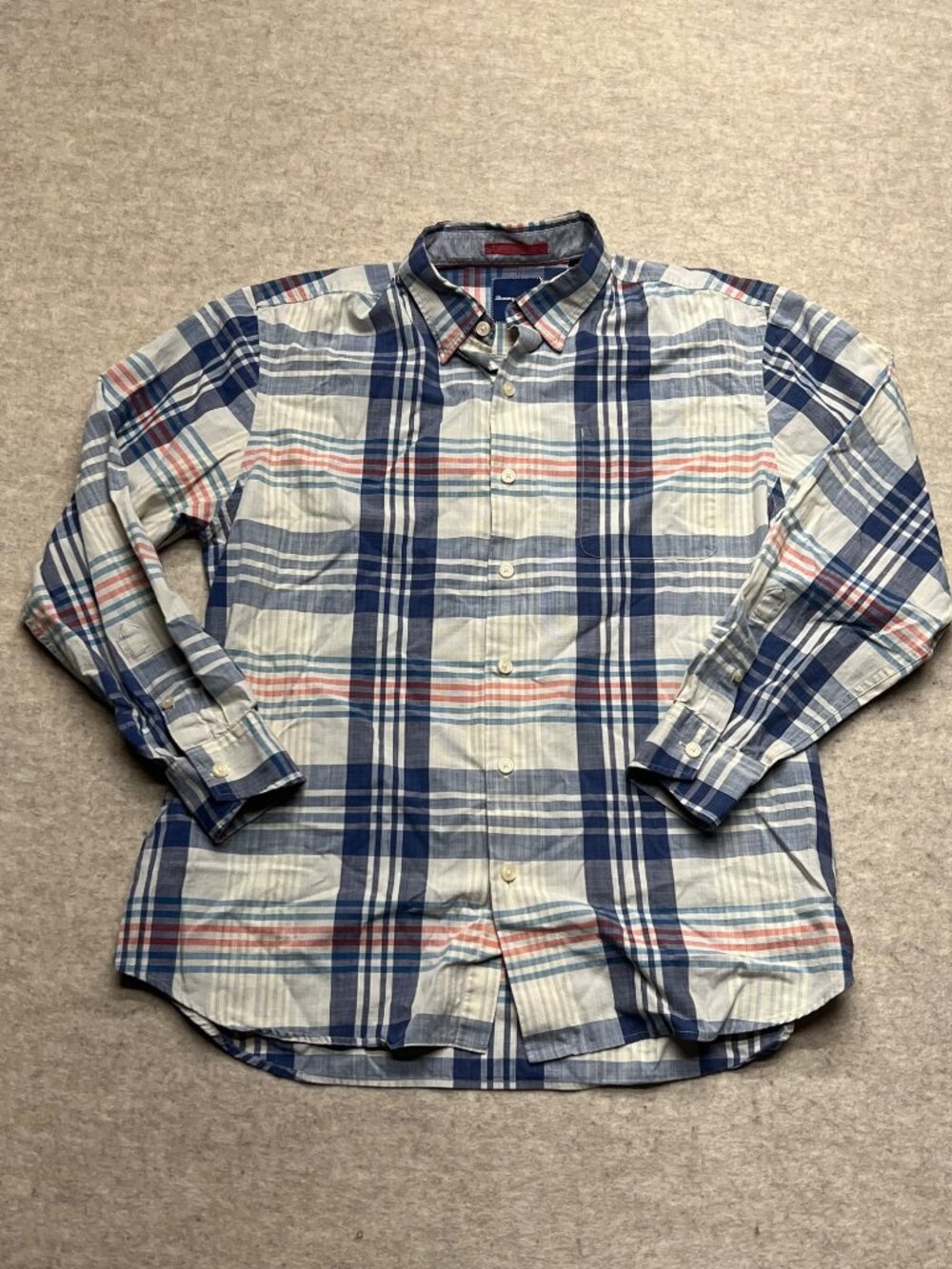 Tommy Bahama Plaid Casual Button Down Shirt Mens Large Business Office Preppy